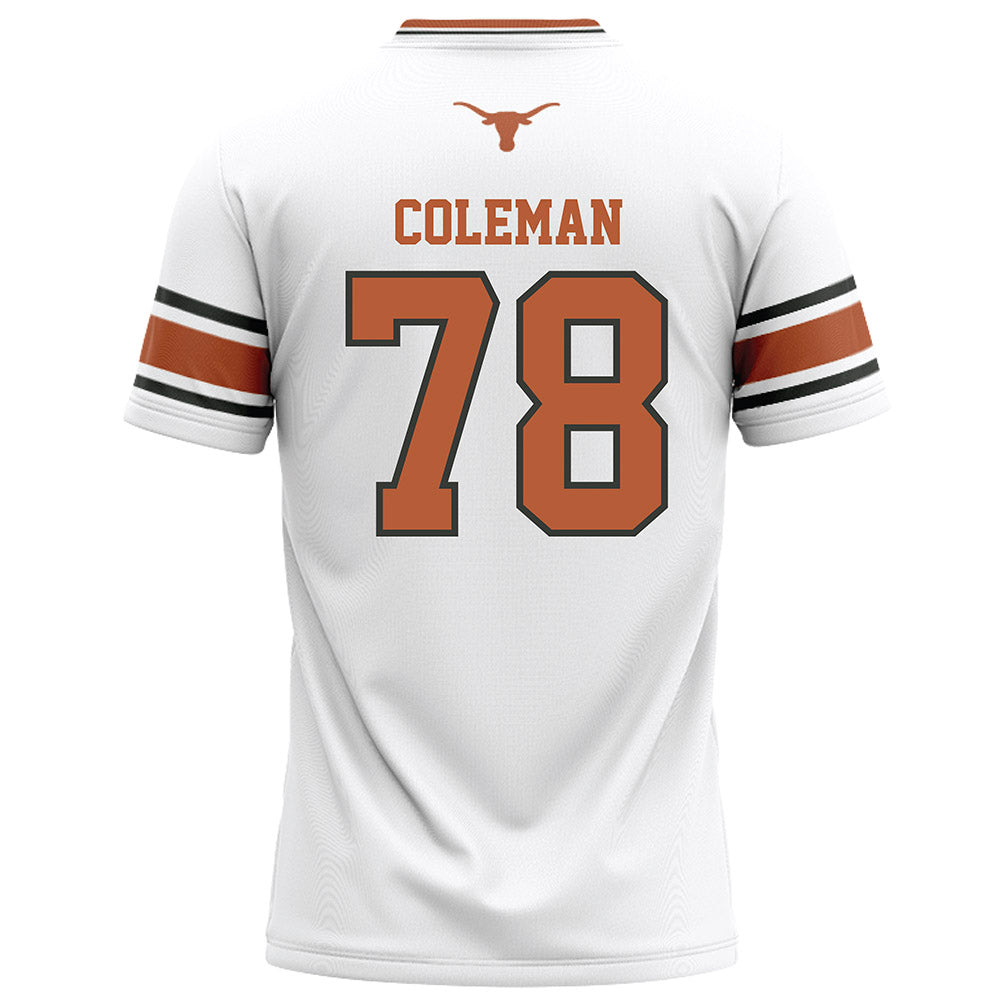 Texas - NCAA Football : Jordan Coleman - White Football Jersey-1