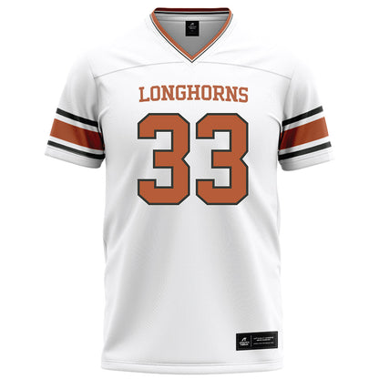 Texas - NCAA Football : Carson Berger - White Football Jersey-0