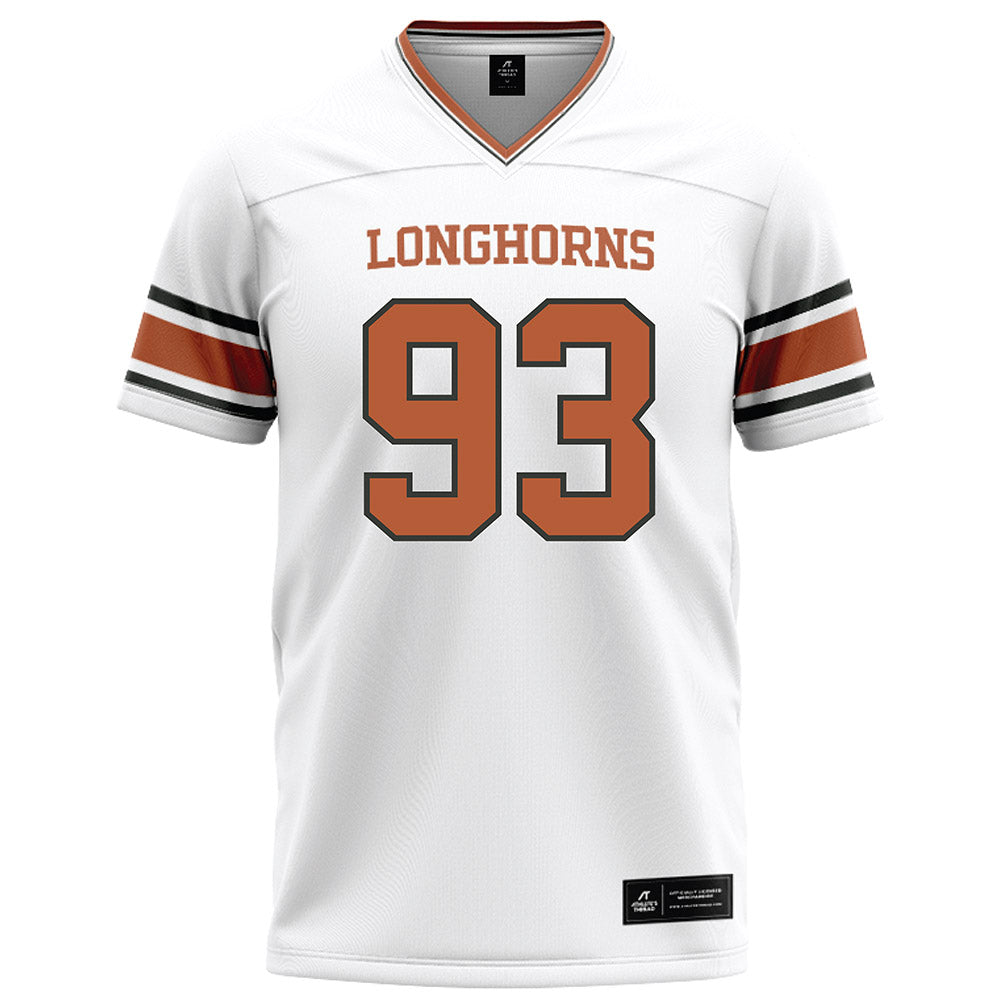 Texas - NCAA Football : Hero Kanu - White Football Jersey-0
