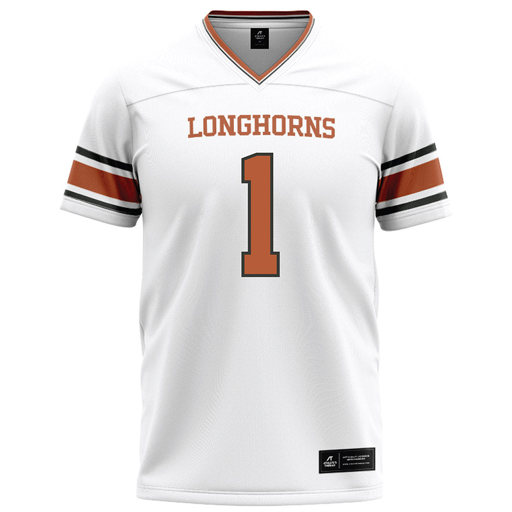 Texas - NCAA Football : Colin Simmons - White Football Jersey-0