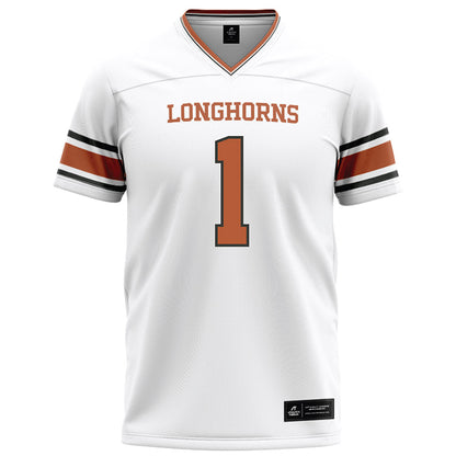 Texas - NCAA Football : Colin Simmons - White Football Jersey-0