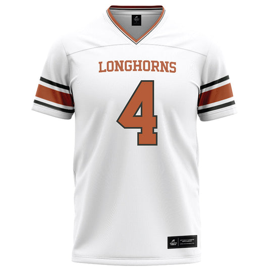 Texas - NCAA Football : Jermaine Bishop Jr - White Football Jersey-0