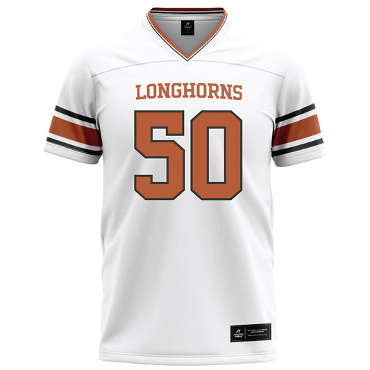 Texas - NCAA Football : Laurence Seymore - White Football Jersey-0