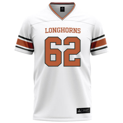 Texas - NCAA Football : Connor Robertson - White Football Jersey-0