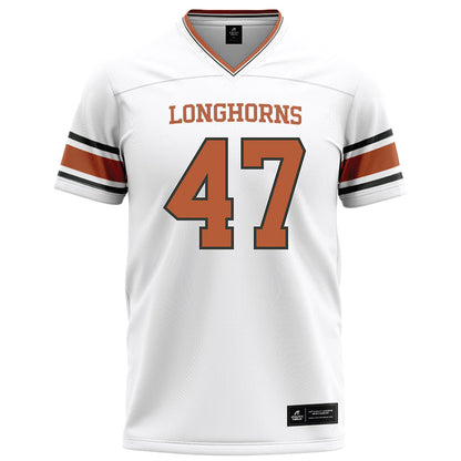 Texas - NCAA Football : Trey Dubuc - White Football Jersey-0