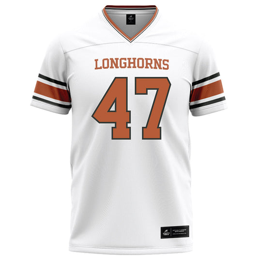 Texas - NCAA Football : Trey Dubuc - White Football Jersey-0