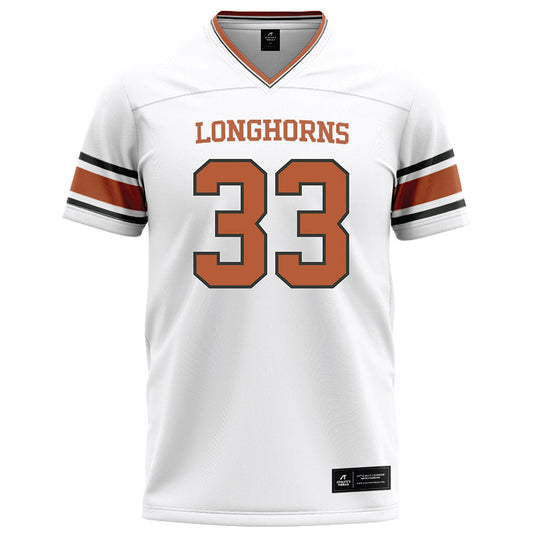 Texas - NCAA Football : Myron Charles - White Football Jersey-0