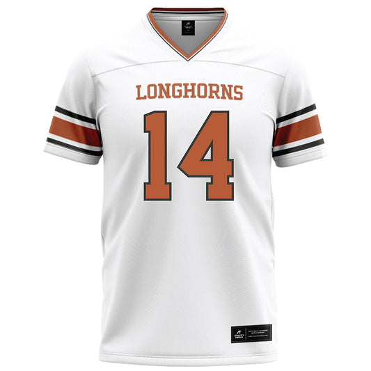 Texas - NCAA Football : Brad Spence - White Football Jersey-0
