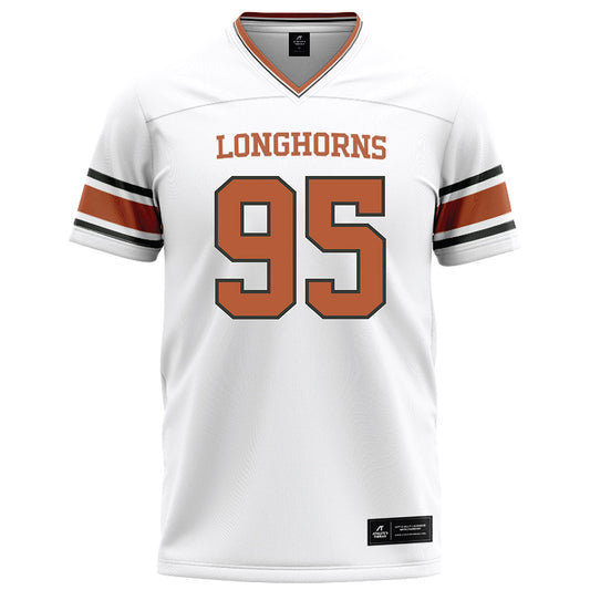Texas - NCAA Football : Ian Geffrard - White Football Jersey-0