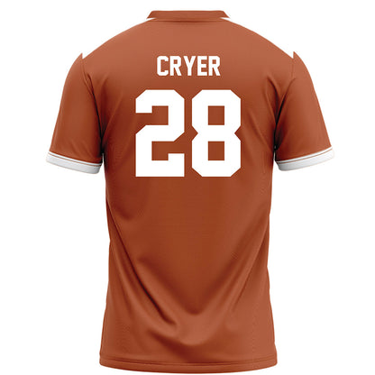 Texas - NCAA Football : Justin Cryer - Orange Football Jersey-1