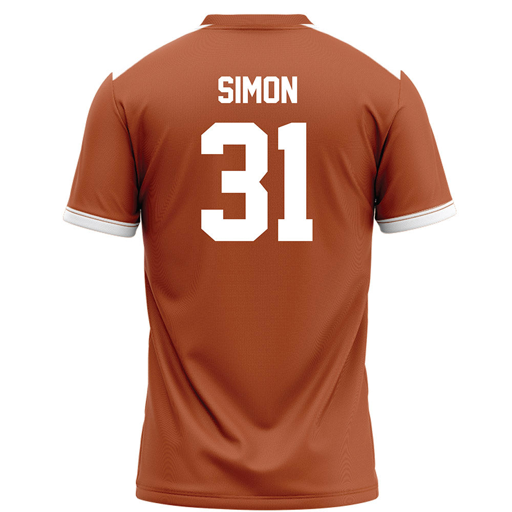 Texas - NCAA Football : James Simon - Orange Football Jersey-1