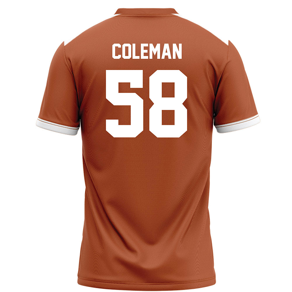 Texas - NCAA Football : Devin Coleman - Orange Football Jersey-1