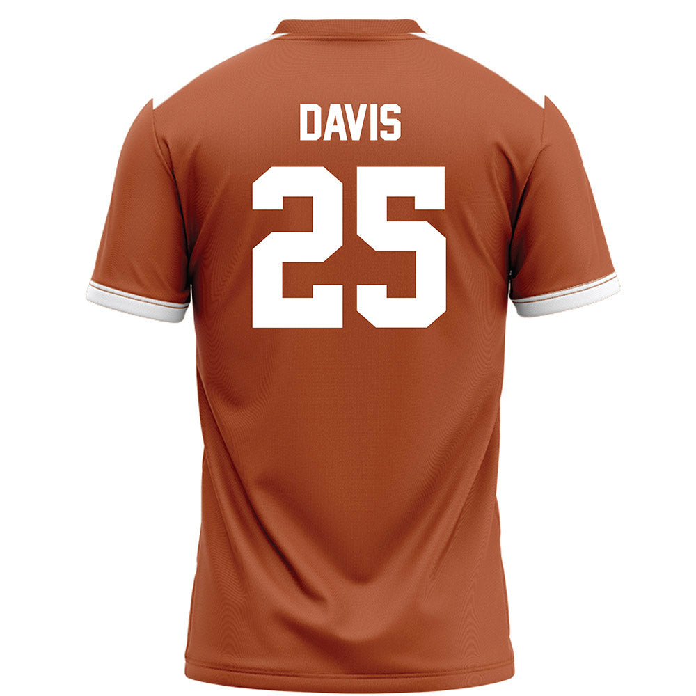 Texas - NCAA Football : Toray Davis - Orange Football Jersey-1