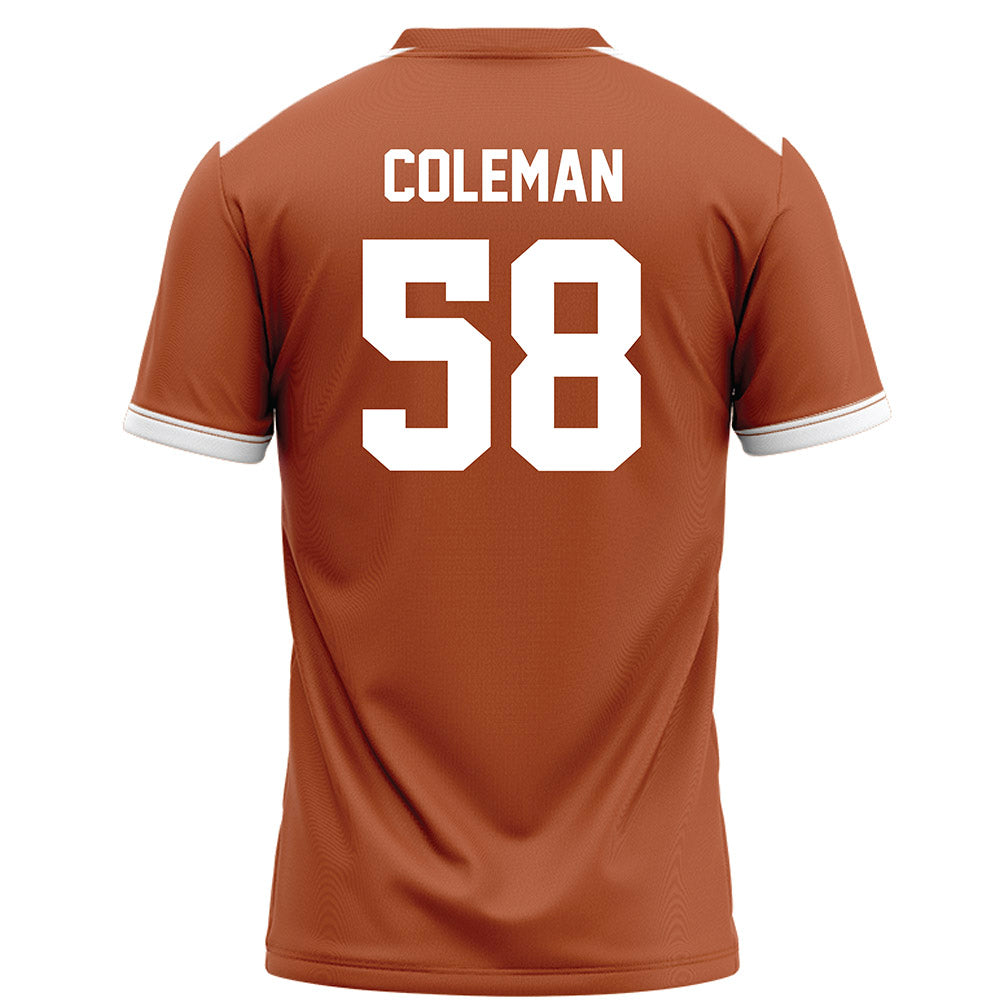 Texas - NCAA Football : Devin Coleman - Orange Football Jersey-1
