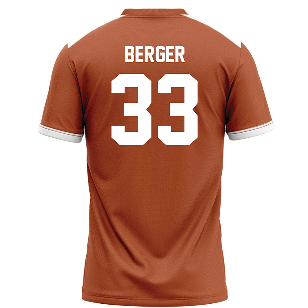 Texas - NCAA Football : Carson Berger - Orange Football Jersey-1
