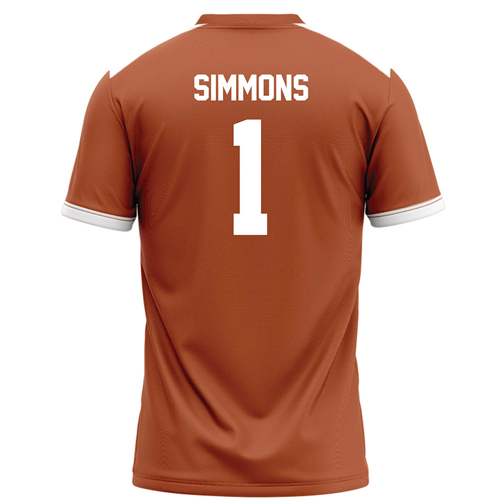 Texas - NCAA Football : Colin Simmons - Orange Football Jersey-1