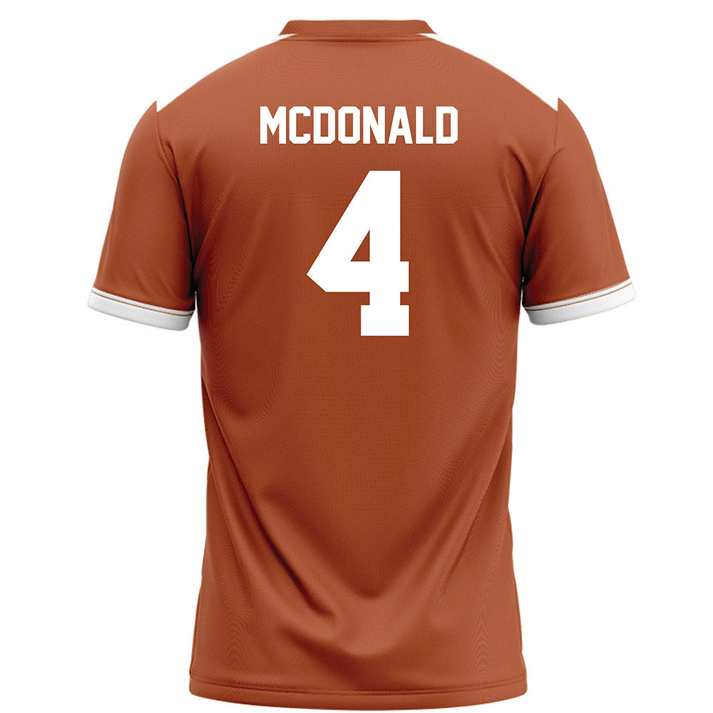 Texas - NCAA Football : Jelani McDonald - Orange Football Jersey-1