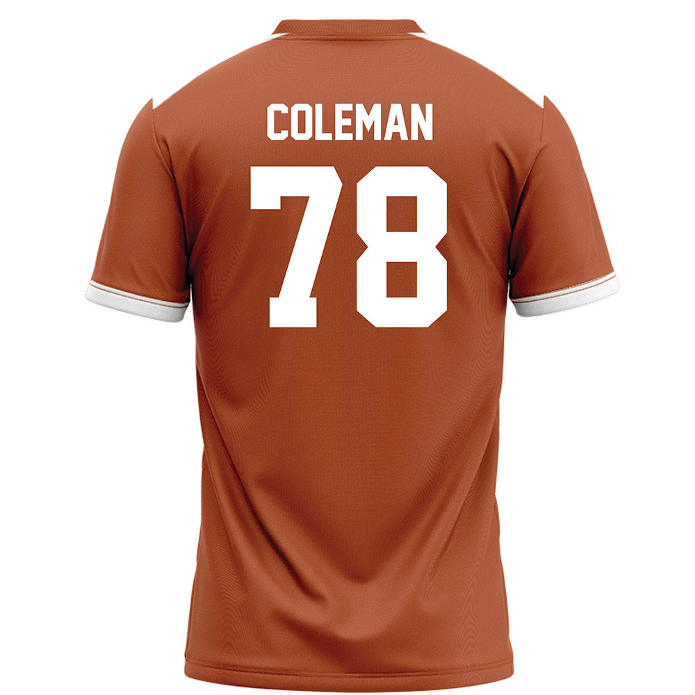 Texas - NCAA Football : Jordan Coleman - Orange Football Jersey-1