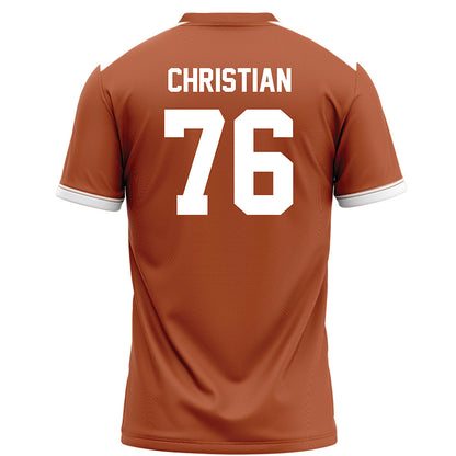 Texas - NCAA Football : Jackson Christian - Orange Football Jersey-1