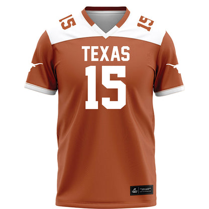 Texas - NCAA Football : Michael Masunas - Orange Football Jersey-0