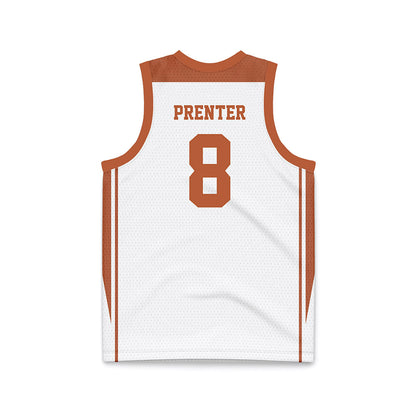 Texas - NCAA Women's Basketball : Grace Prenter - White Basketball Jersey-1