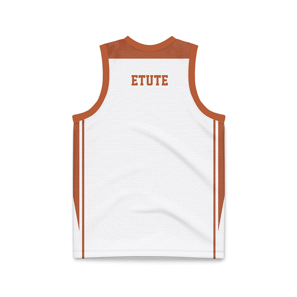 Texas - NCAA Women's Basketball : Isi Etute - White Basketball Jersey-1
