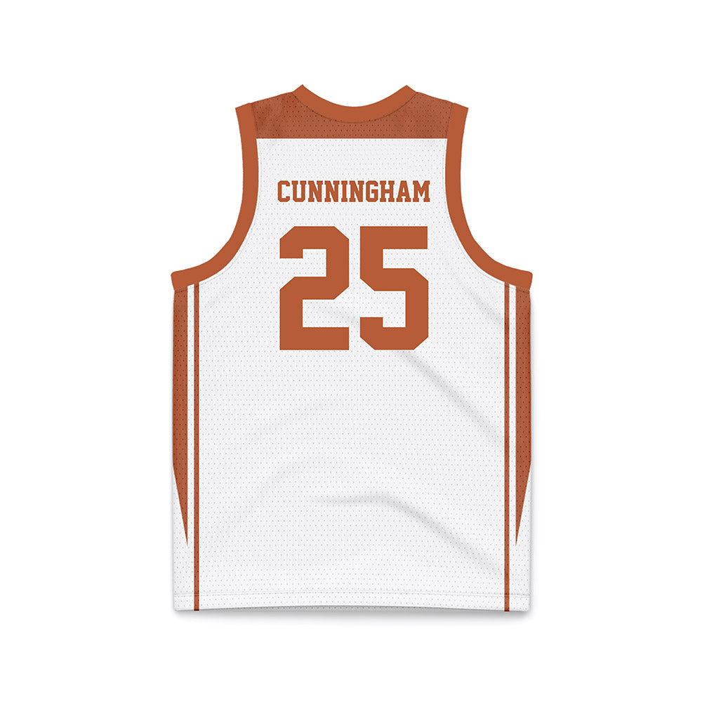 Texas - NCAA Women's Basketball : Breya Cunningham - White Basketball Jersey-1