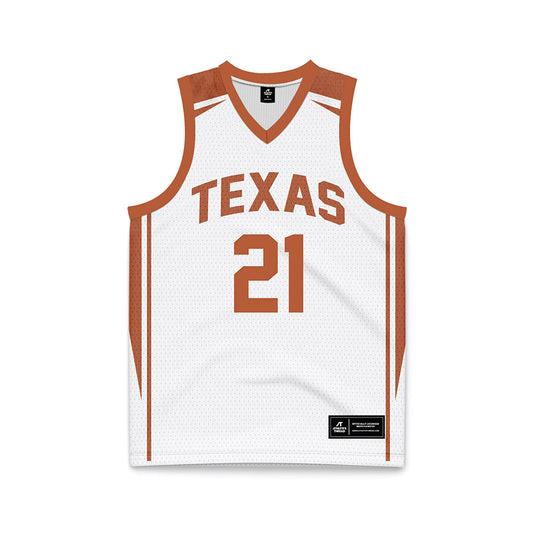 Texas - NCAA Women's Basketball : Ashton Judd - White Basketball Jersey-0