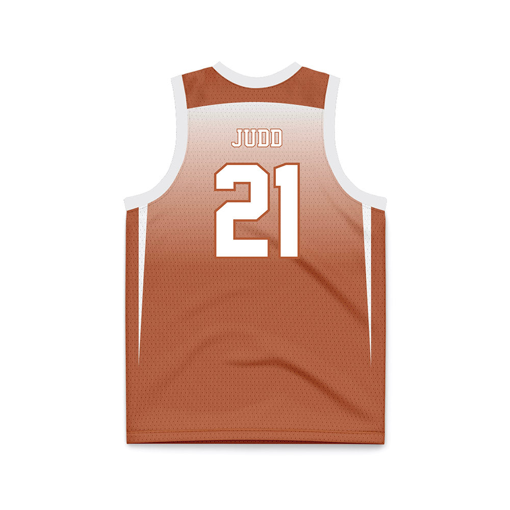 Texas - NCAA Women's Basketball : Ashton Judd - Orange Basketball Jersey-1