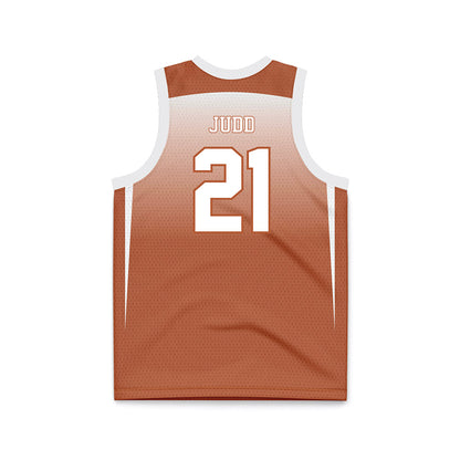Texas - NCAA Women's Basketball : Ashton Judd - Orange Basketball Jersey-1
