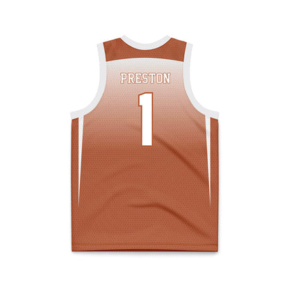 Texas - NCAA Women's Basketball : Bryanna Preston - Orange Basketball Jersey-1