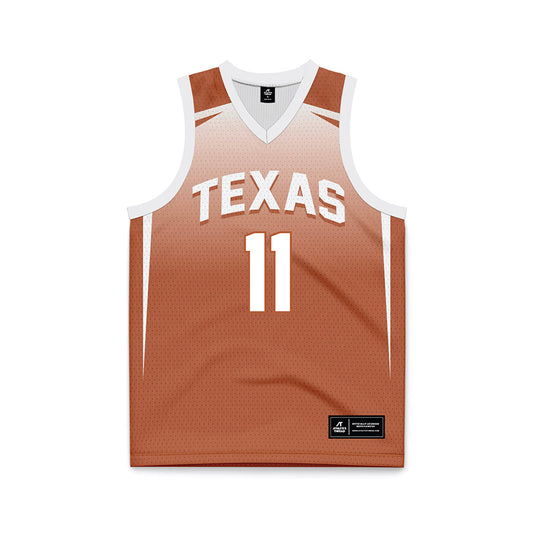 Texas - NCAA Women's Basketball : Justice Carlton - Orange Basketball Jersey-0