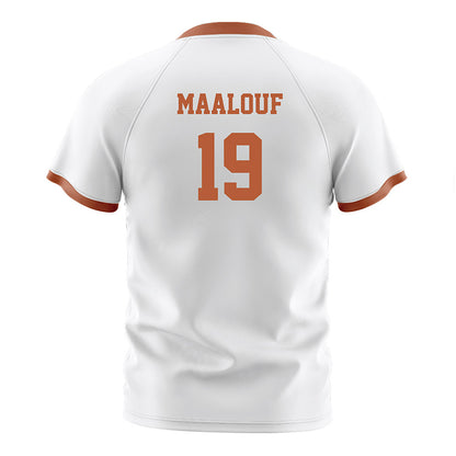 Texas - NCAA Women's Soccer : Rosa Maalouf - White Soccer Jersey-1