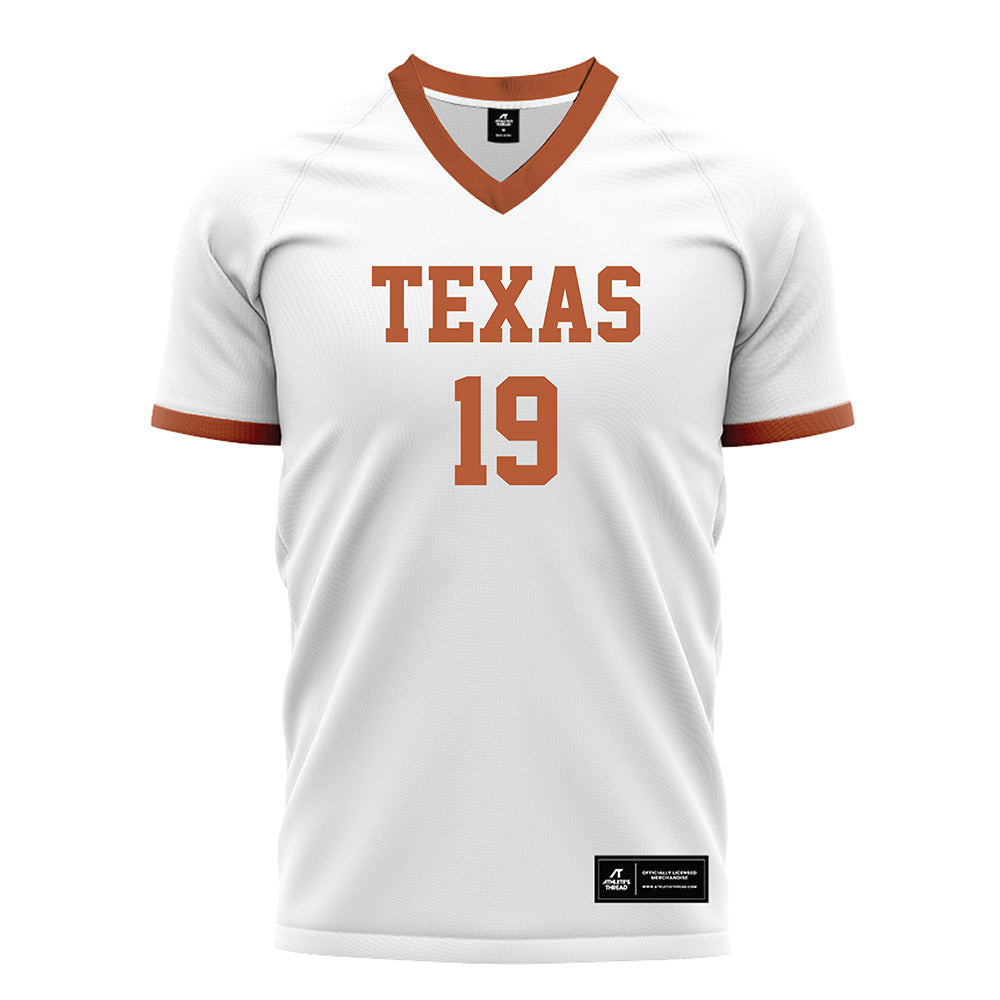 Texas - NCAA Women's Soccer : Rosa Maalouf - White Soccer Jersey-0
