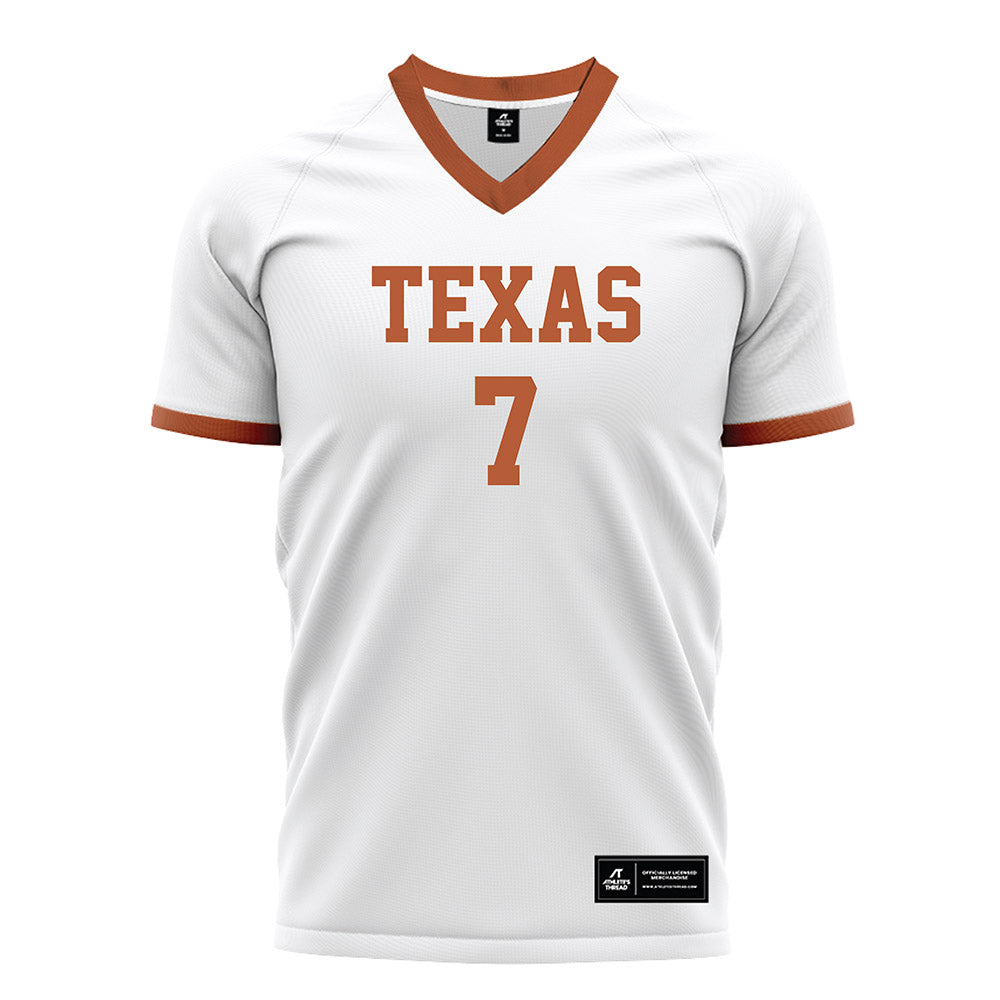 Texas - NCAA Women's Soccer : Audrey Bryant - White Soccer Jersey-0