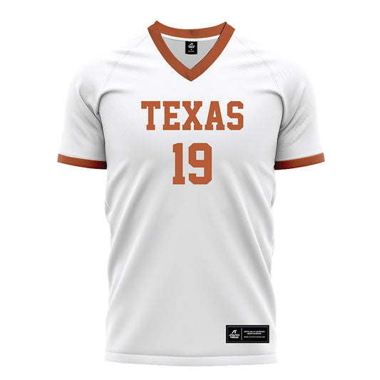 Texas - NCAA Women's Soccer : Rosa Maalouf - White Soccer Jersey-0
