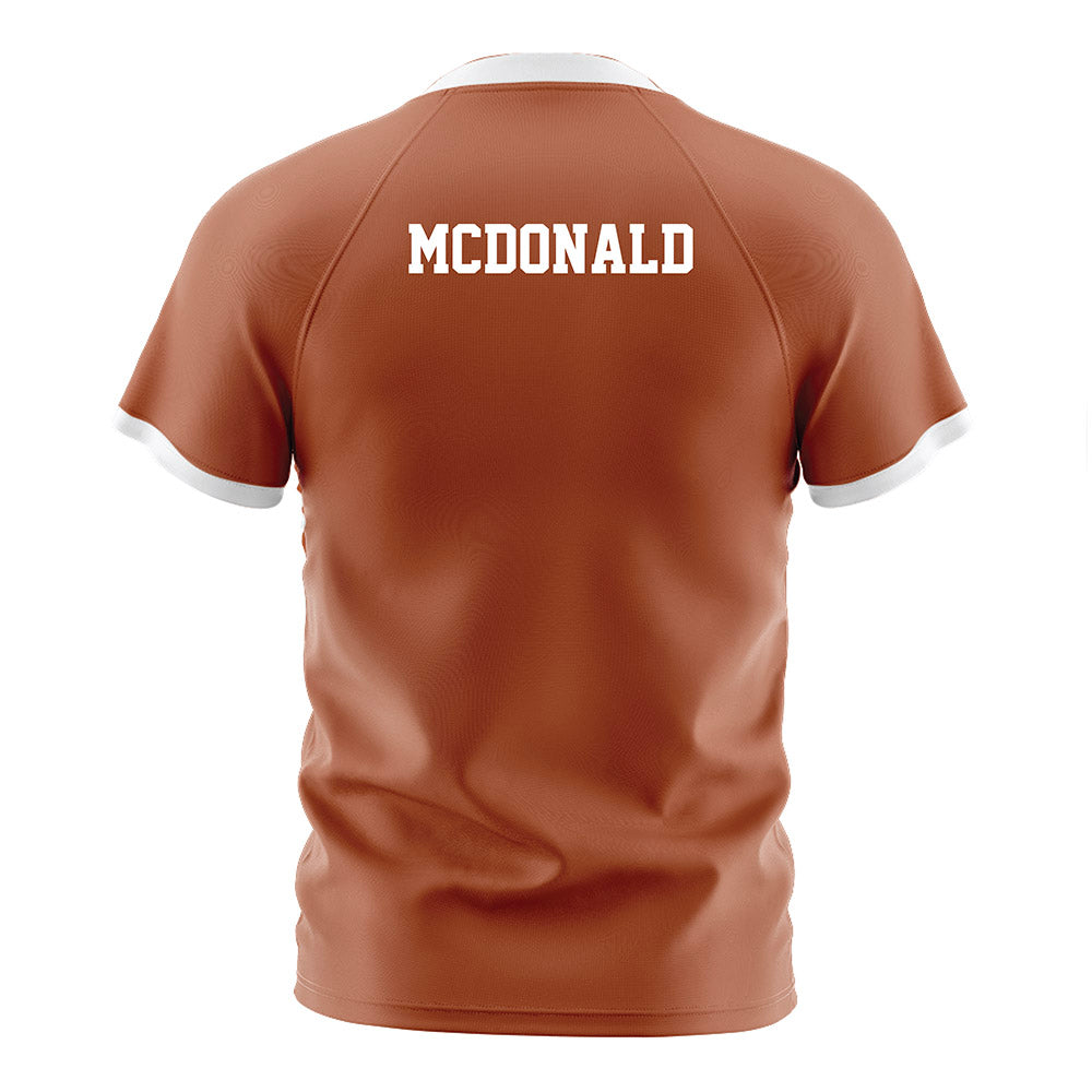 Texas - NCAA Women's Soccer : Ava McDonald - Orange Soccer Jersey-1