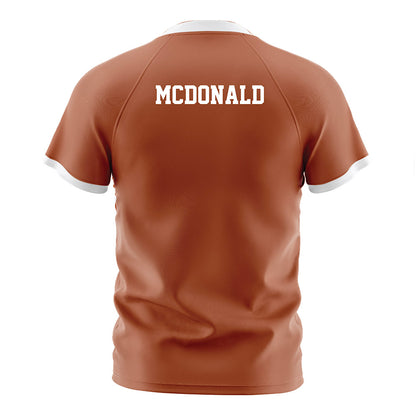 Texas - NCAA Women's Soccer : Ava McDonald - Orange Soccer Jersey-1