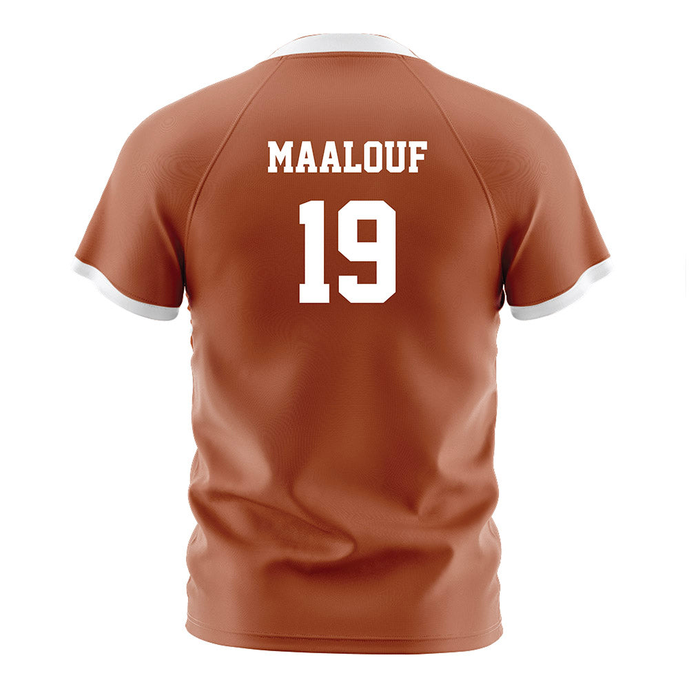 Texas - NCAA Women's Soccer : Rosa Maalouf - Orange Soccer Jersey-1