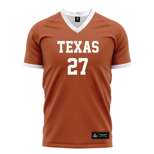 Texas - NCAA Women's Soccer : Hannah Tate - Orange Soccer Jersey-0