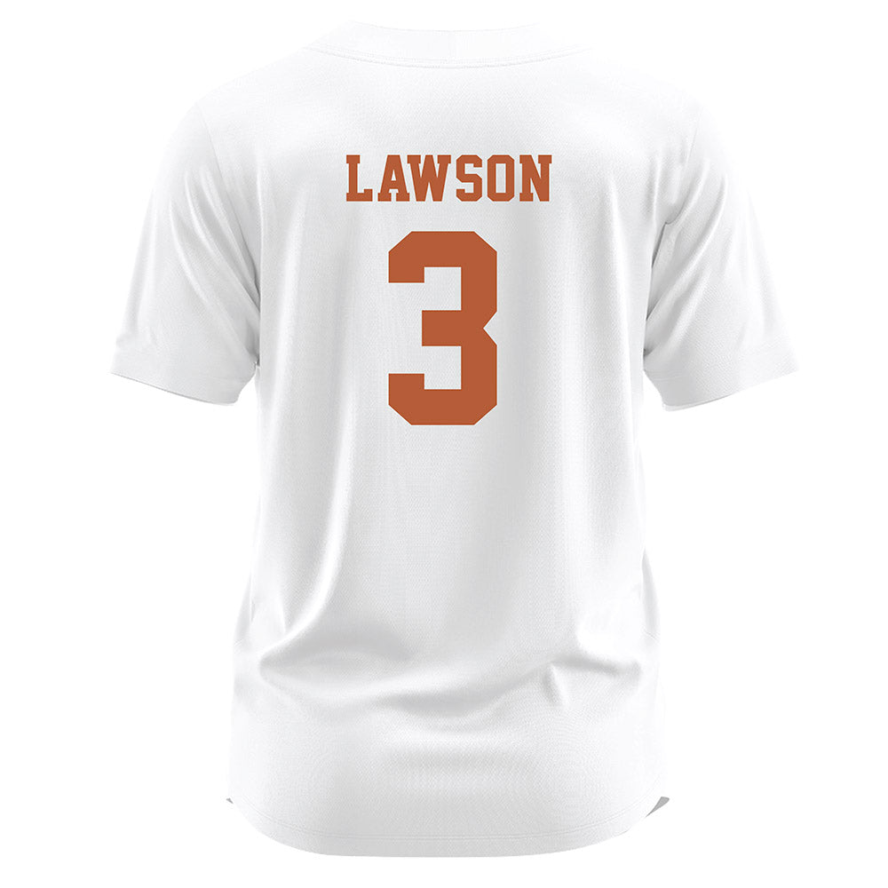 Texas - NCAA Softball : MaTaia Lawson - White Jersey-1