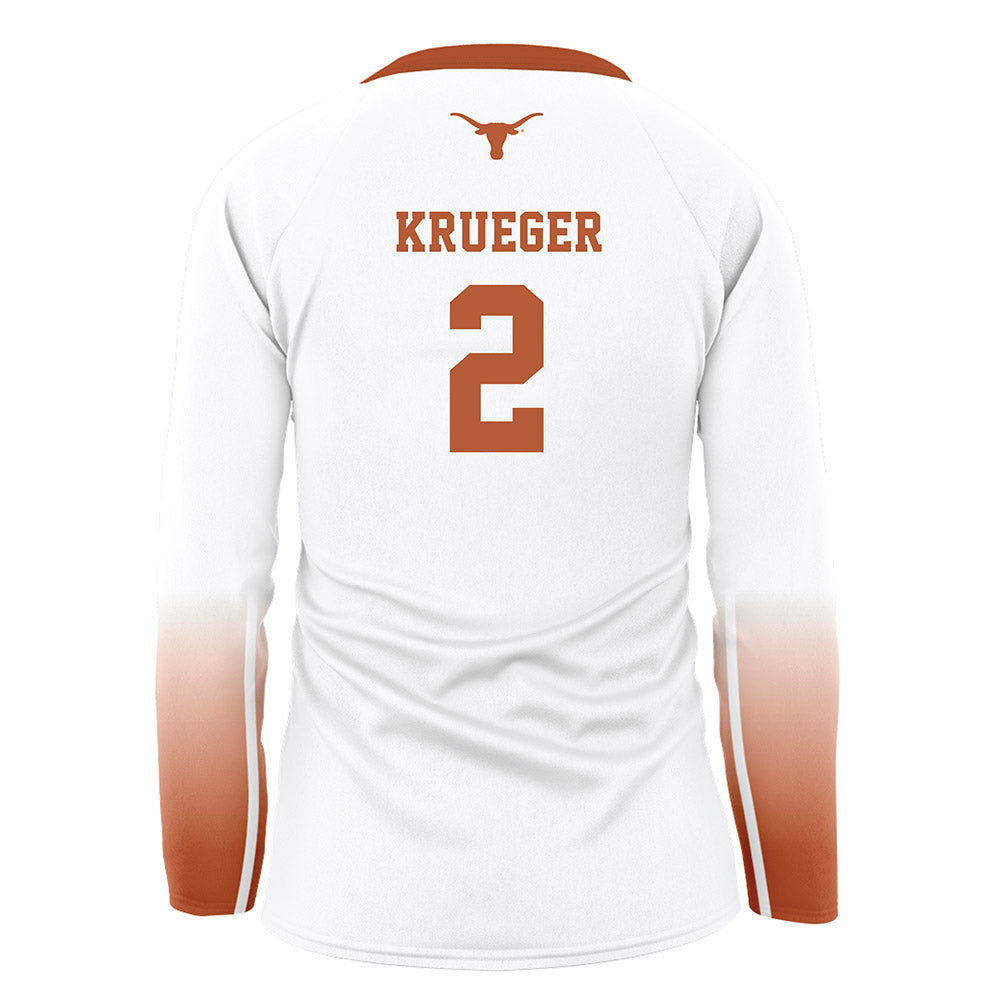 Texas - NCAA Women's Volleyball : Callie krueger - White Volleyball Jersey-1