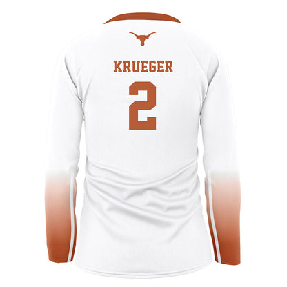 Texas - NCAA Women's Volleyball : Callie krueger - White Volleyball Jersey-1