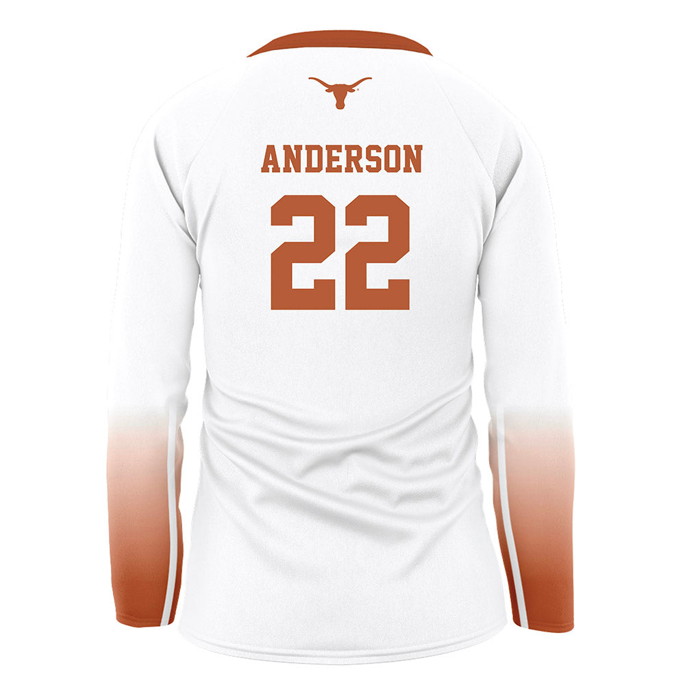 Texas - NCAA Women's Volleyball : Henley Anderson - White Volleyball Jersey-1