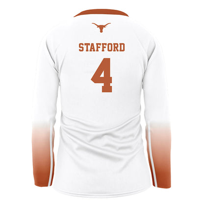 Texas - NCAA Women's Volleyball : Torrey Stafford - White Volleyball Jersey-1