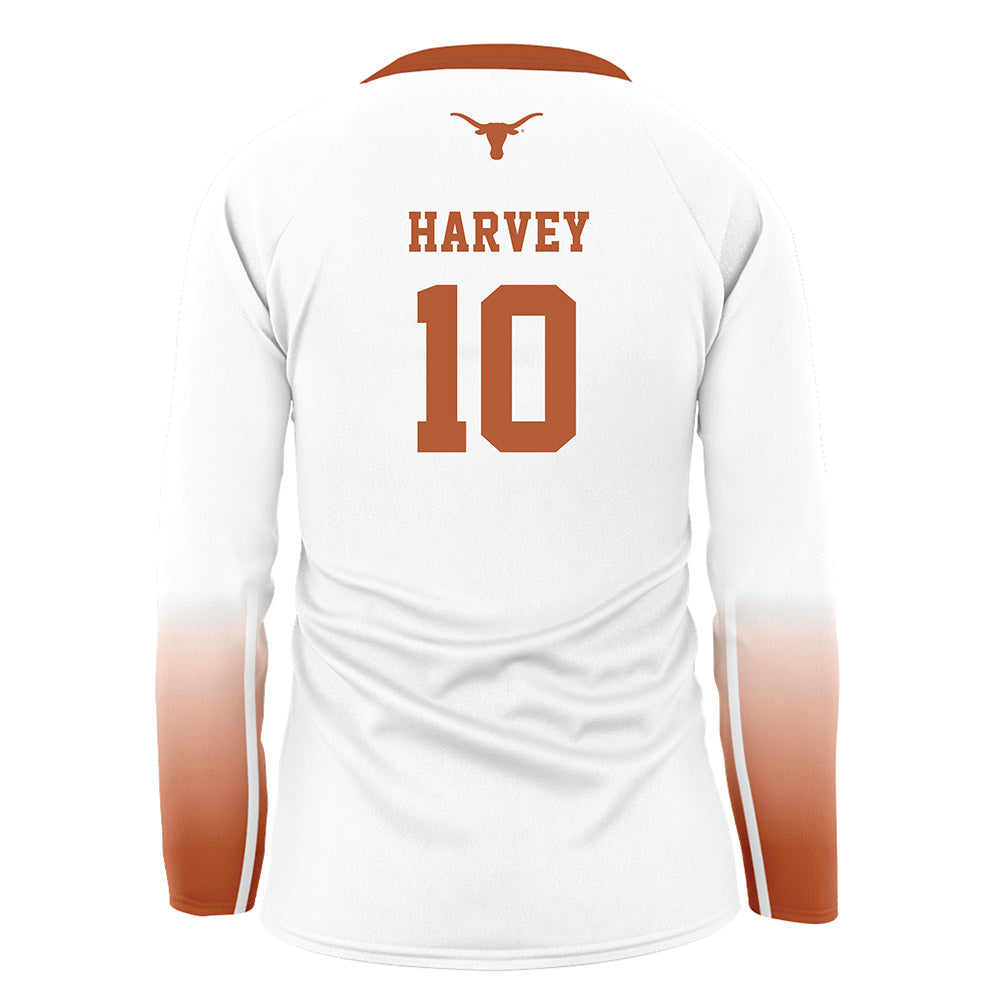 Texas - NCAA Women's Volleyball : Taylor Harvey - White Volleyball Jersey-1