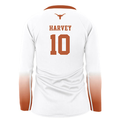 Texas - NCAA Women's Volleyball : Taylor Harvey - White Volleyball Jersey-1