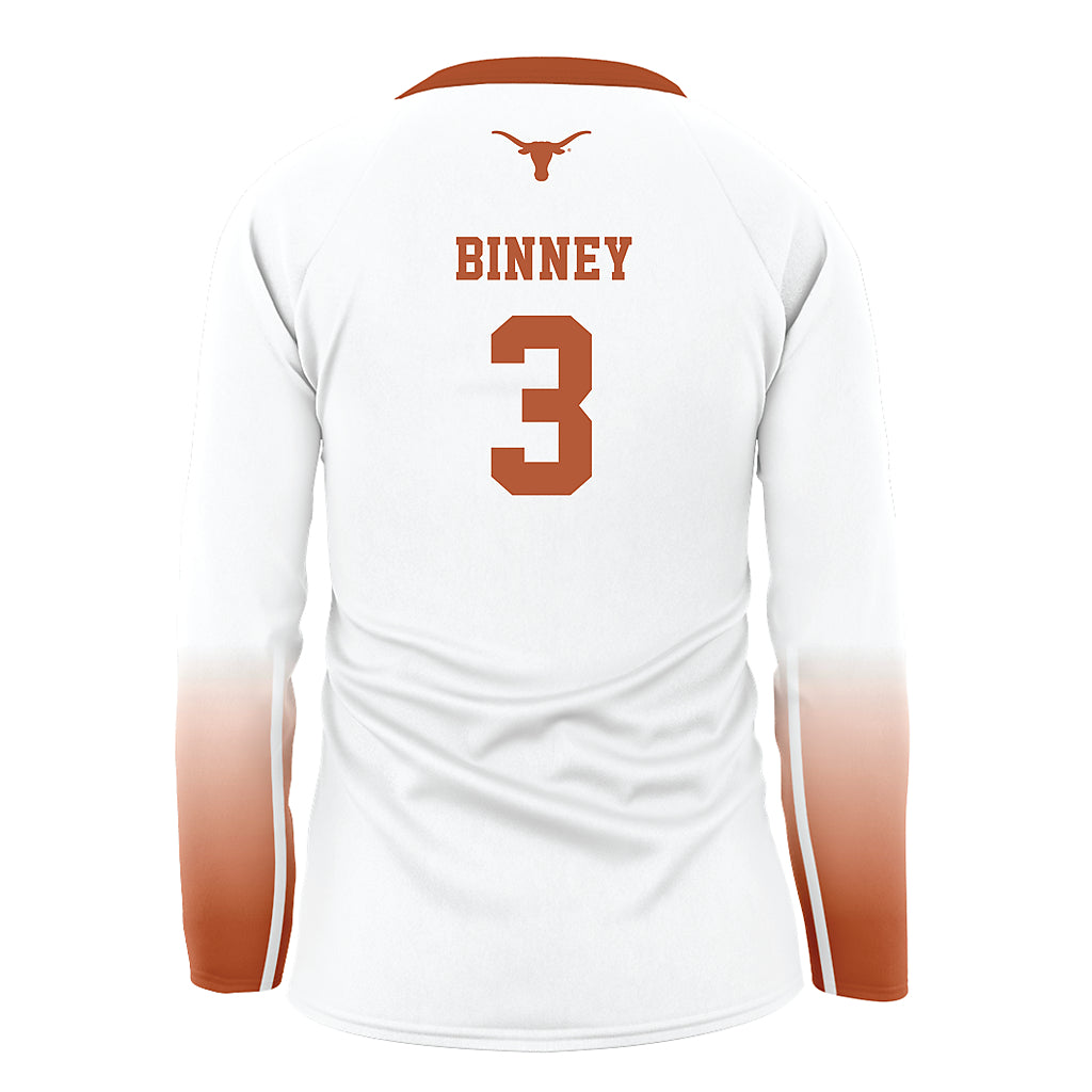 Texas - NCAA Women's Volleyball : Rella Binney - White Volleyball Jersey-1