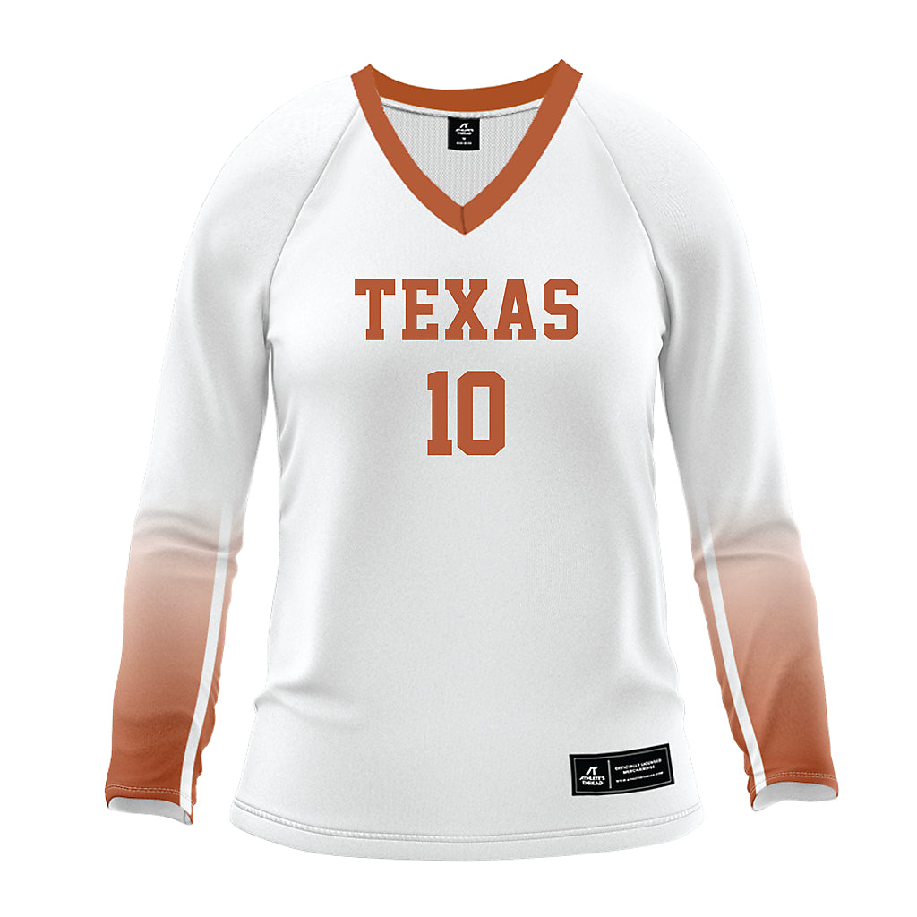 Texas - NCAA Women's Volleyball : Taylor Harvey - White Volleyball Jersey-0