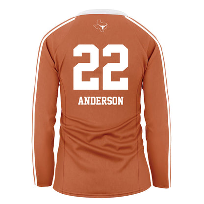 Texas - NCAA Women's Volleyball : Henley Anderson - Orange Volleyball Jersey-1